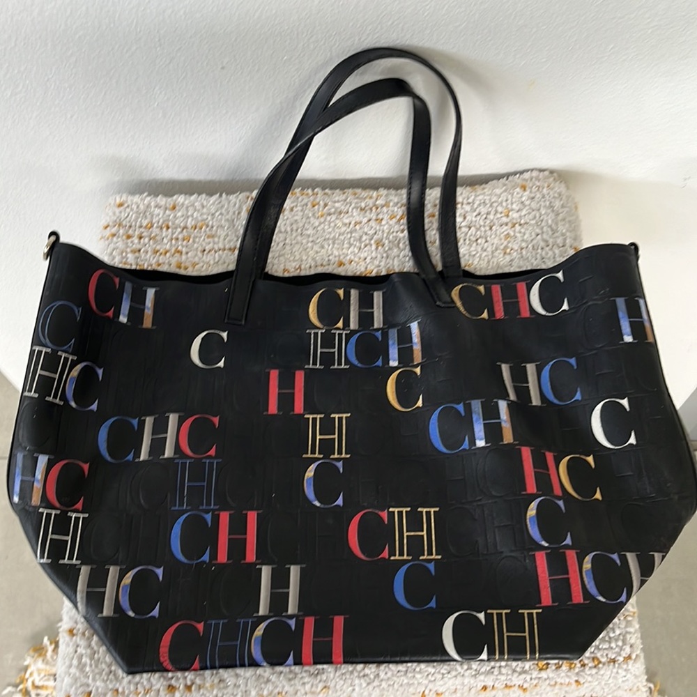 Carolina Herrera Multicolor Logo Tote Bag